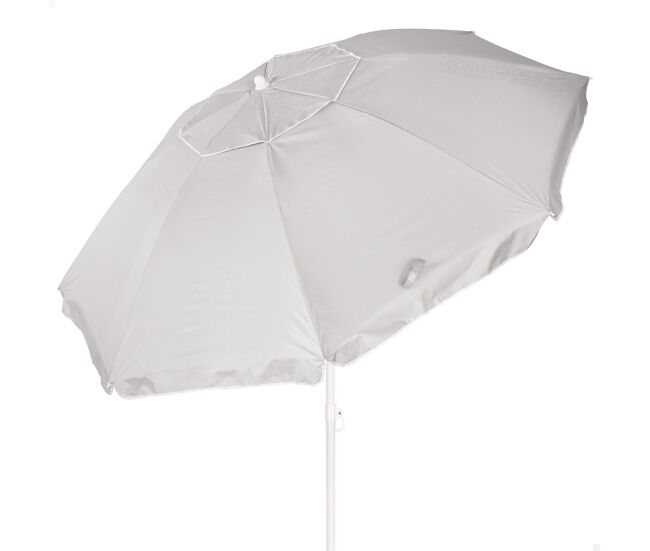 Aktive guarda-sol de praia 8 varas 220 cm gris guarda-sol basculante uv50