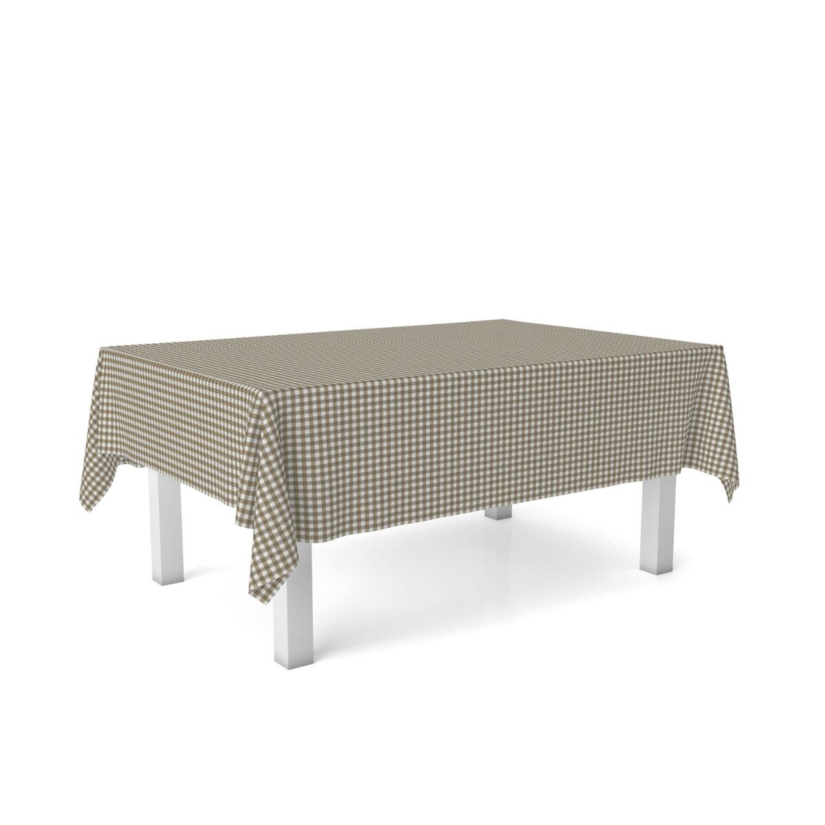 Toalha de mesa vichy cuero teflon pronta 250x140cm donegal collections