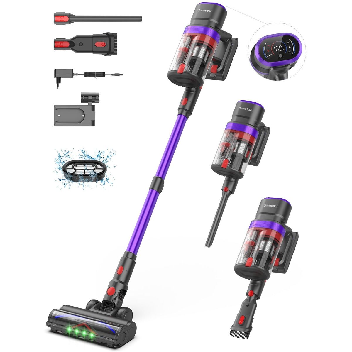 Aspirador de mão Teendow V20 Strong - 500W, 40KPa, 50min