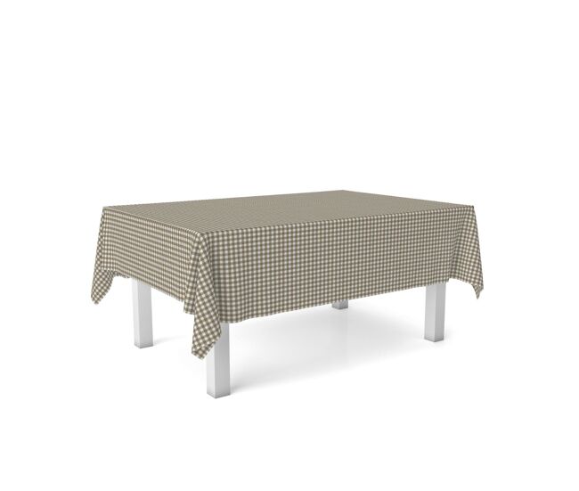 Toalha de mesa vichy cuero teflon pronta 180x140cm donegal collections