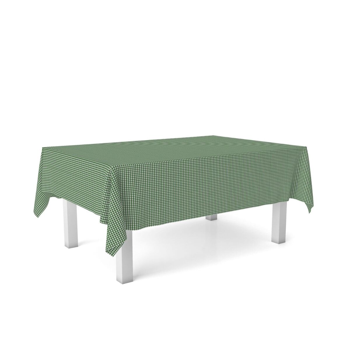 Toalha de mesa vichy pequena verde botella teflon pronta 140x140cm donegal collections