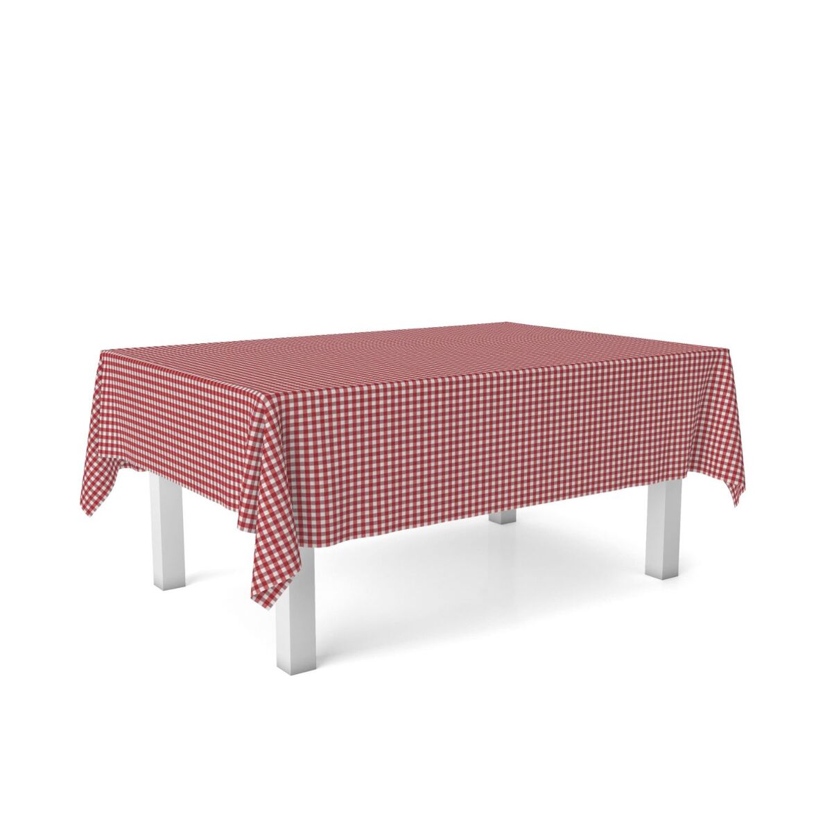 Toalha de mesa vichy rojo teflon pronta 240x140cm donegal collections