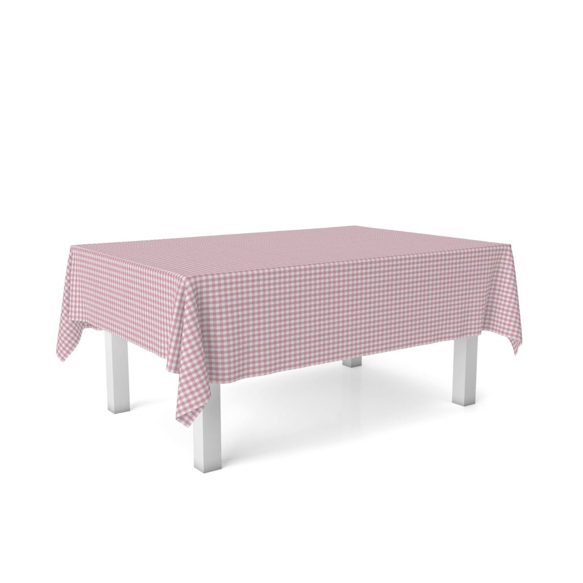 Toalha de mesa vichy rosa teflon pronta 180x140cm donegal collections