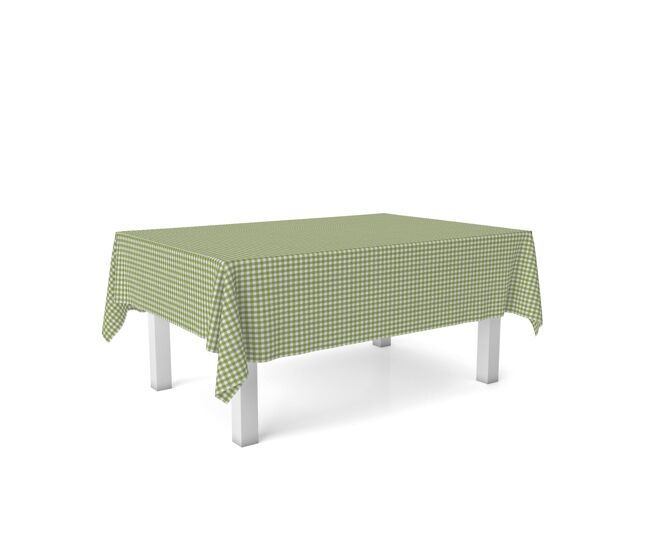 Toalha de mesa vichy verde pistacho teflon pronta 220x140cm donegal collections