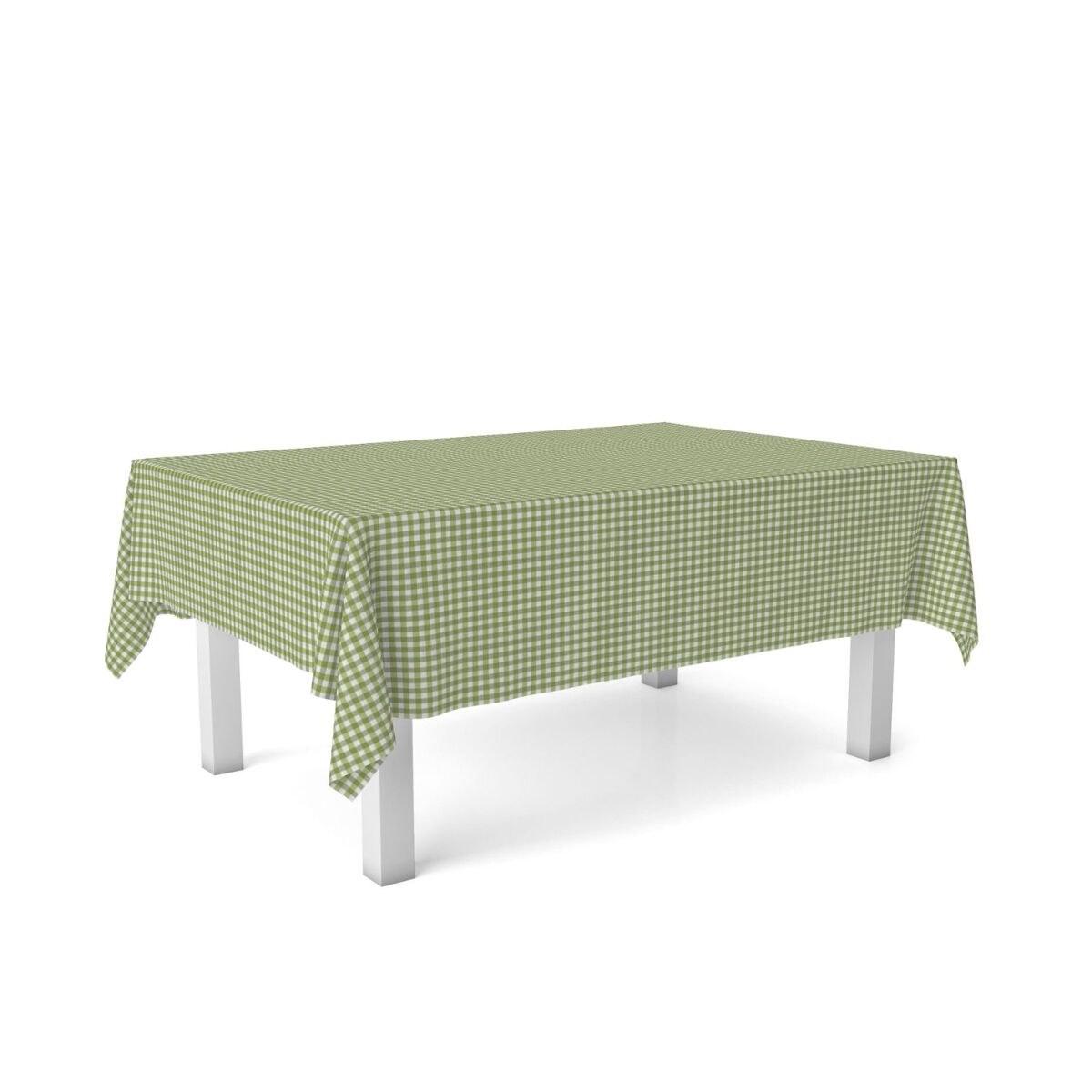 Toalha de mesa vichy verde pistacho teflon pronta 200x140cm donegal collections