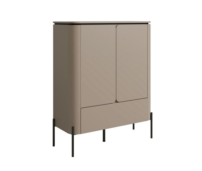 Aparador 2 portas 1 gaveta junon taupe