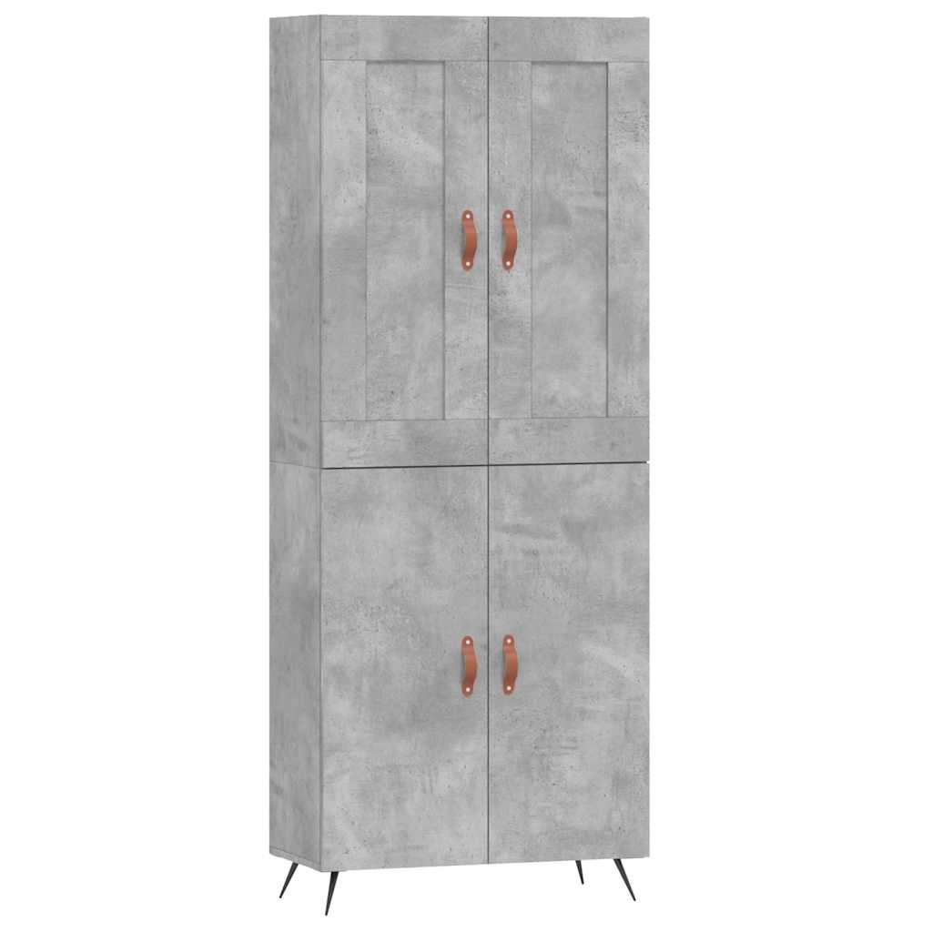 Armário alto - bufete - móvel de apoio 69,5x34x180 cm derivados de madeira cinza cimento pt959