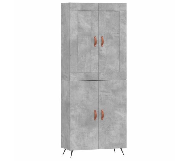 Armário alto - bufete - móvel de apoio 69,5x34x180 cm derivados de madeira cinza cimento pt959