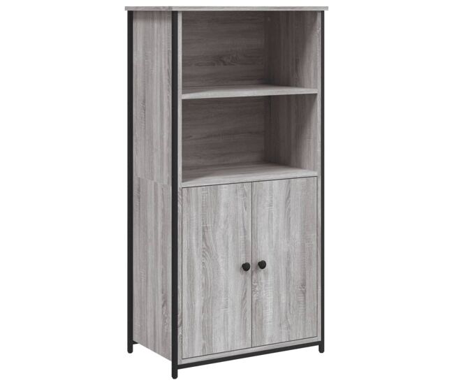 Armário alto - bufete - móvel de apoio 62x36x121,5 cm derivados de madeira cinza sonoma pt1207