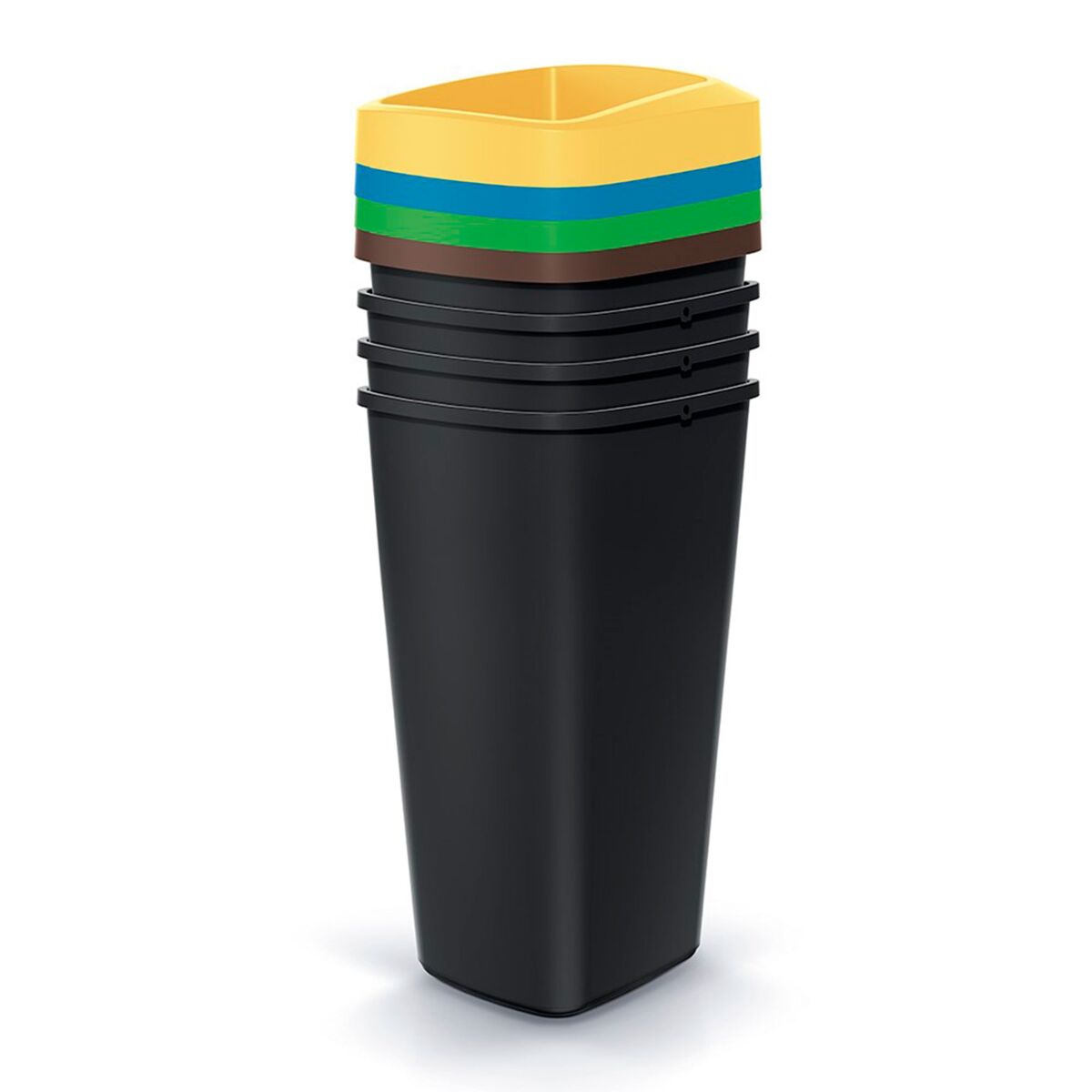 Conjunto KEDEN com 4 recipientes para reciclagem, 25L cada.