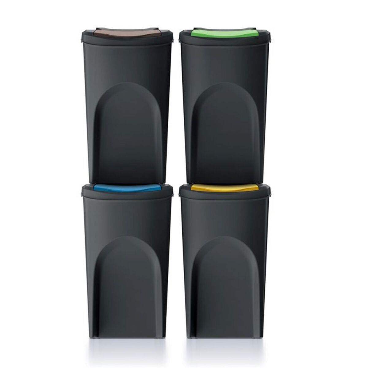 Conjunto de 4 latas de lixo KEDEN SORTIBOX 100%