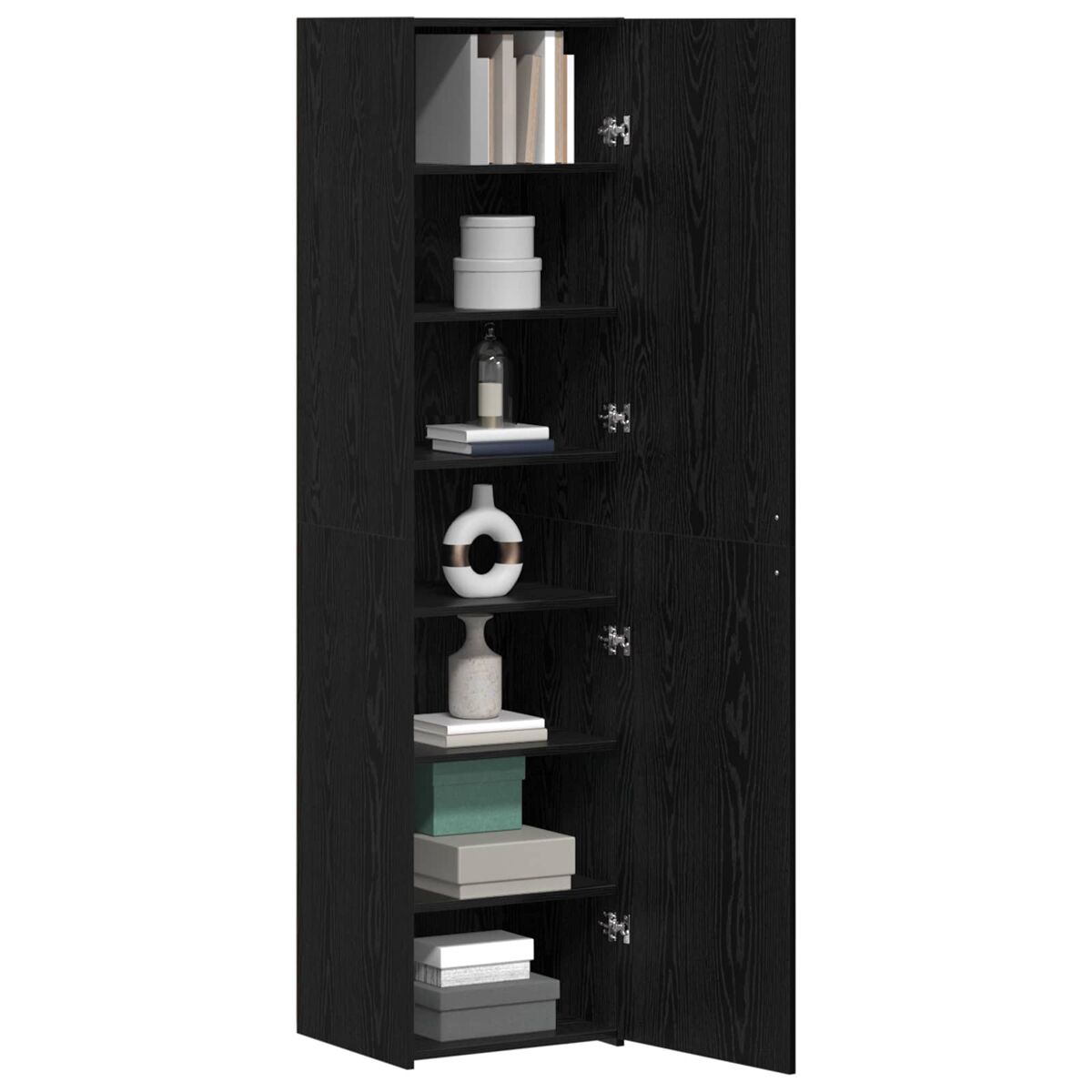 Aparador - bufete - móvel de apoio 2 pcs carvalho preto 45 x 42,5 x 185 cm pt252