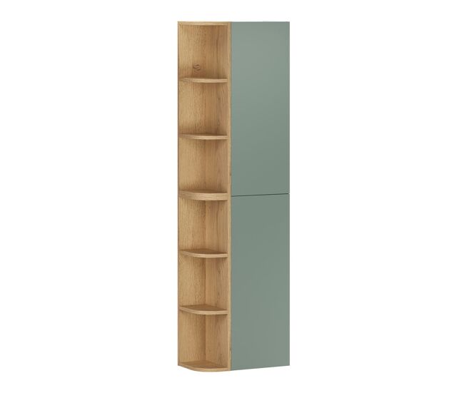 Enceinte mural oria com nichos arredondados verde mate