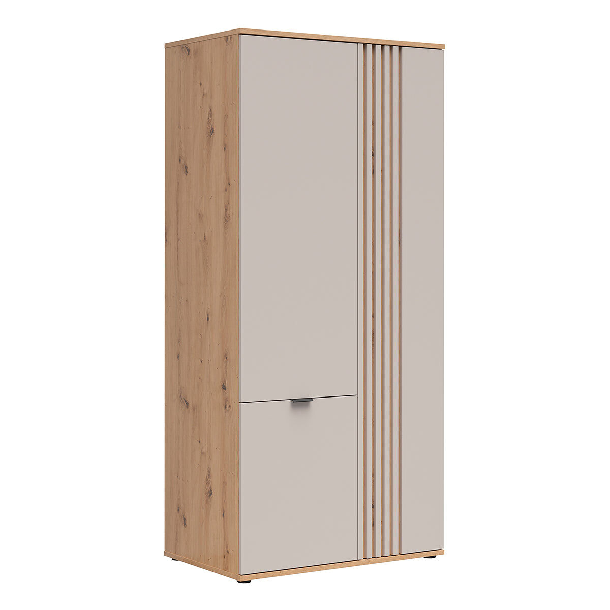 Roupeiro ezra de 3 portas caxemira e bois