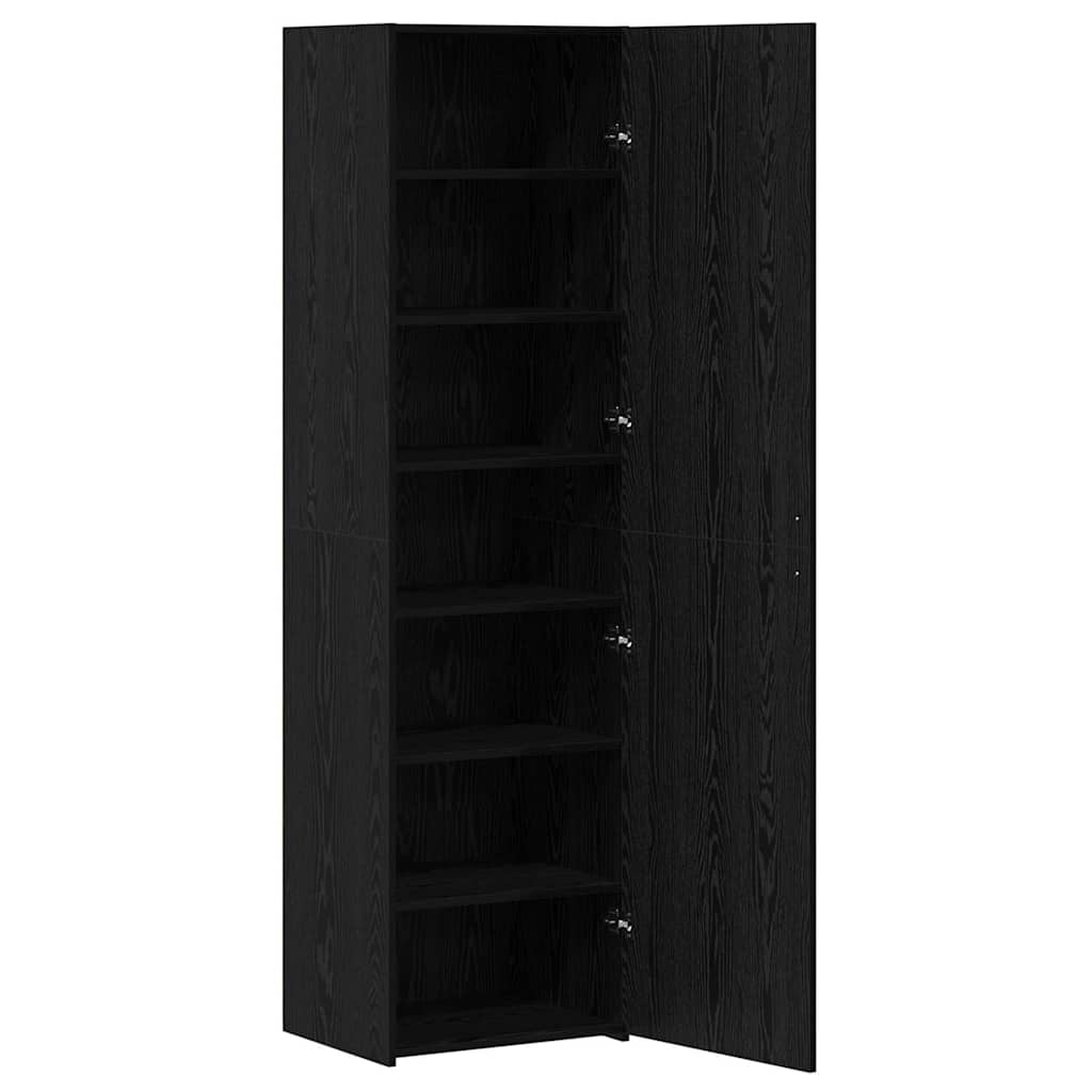 Aparador - bufete - móvel de apoio 2 pcs carvalho preto 50 x 42,5 x 185 cm pt253
