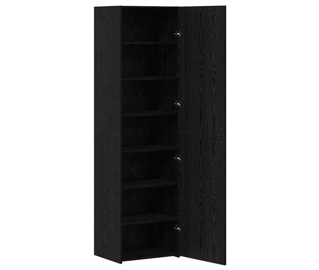 Aparador - bufete - móvel de apoio 2 pcs carvalho preto 50 x 42,5 x 185 cm pt253
