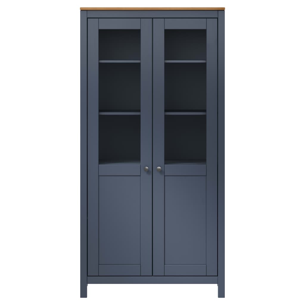 Bufete alto - móvei de apoio 85x37x170,5 cm pinho maciço cinzento pt4121
