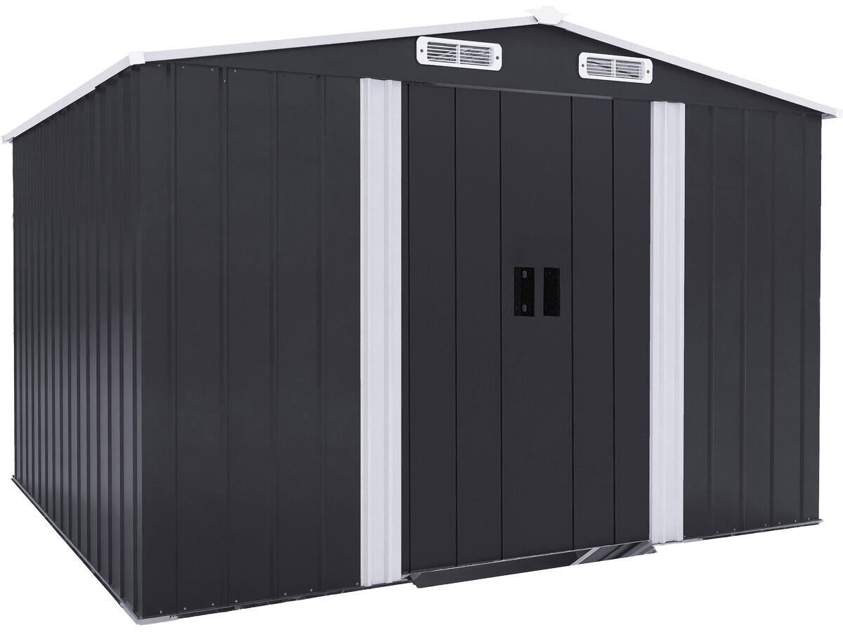 Coberturo de jardim em metal com porta de correr <> - 6,54 m² - cinzento