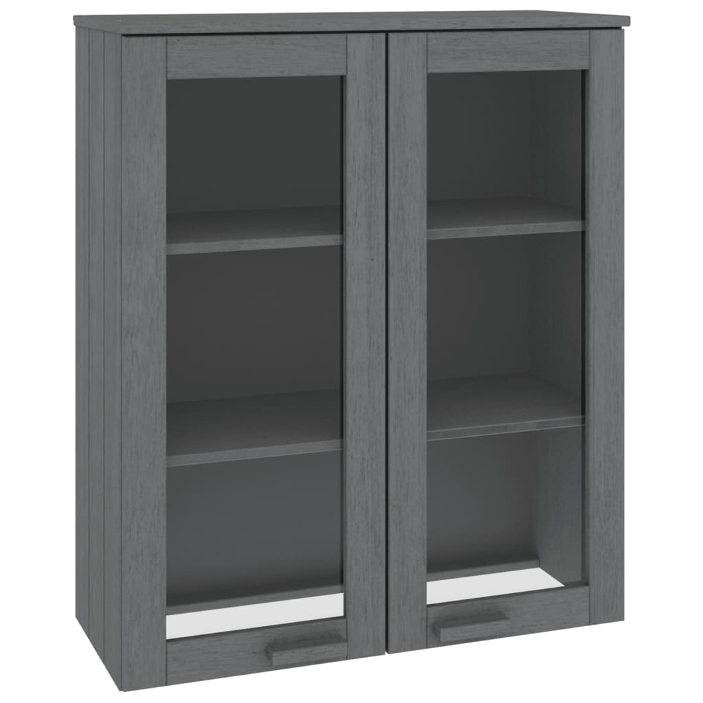 Topo p/ armário alto, móvei de apoio 85x35x100 pinho maciço cinza-escuro pt5069