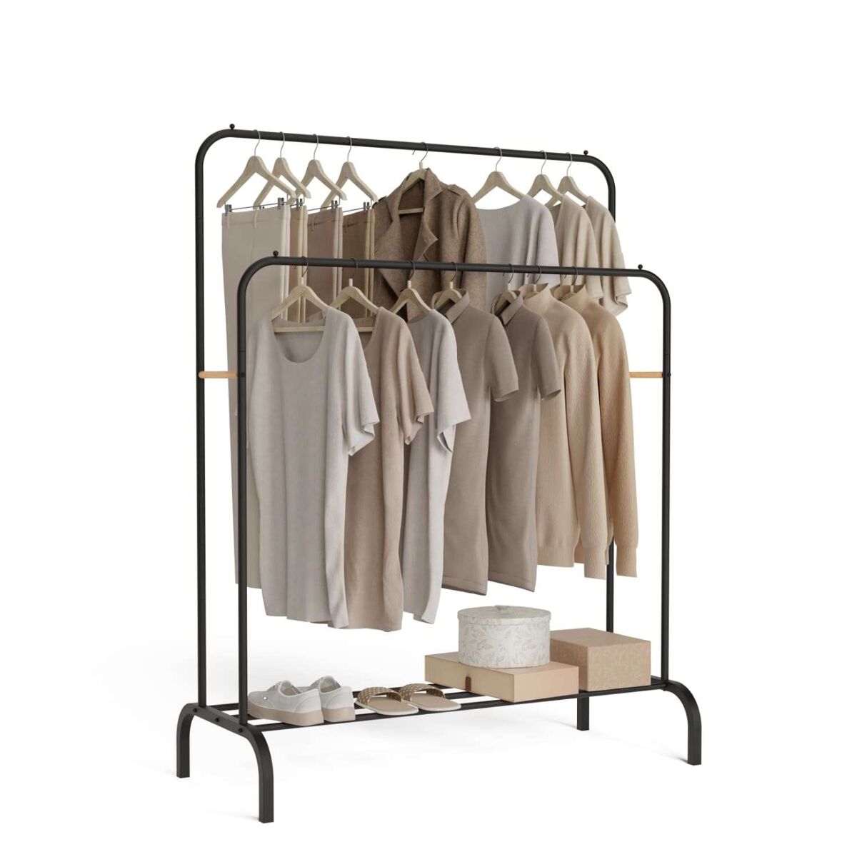 Bengaleiro hangy duo 30 newlux até 30 kg com sapateira, resistente, dupla altura noir