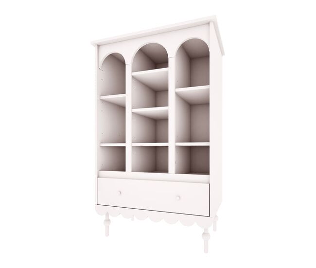 Estante de 1 gaveta wood luck babushka branco