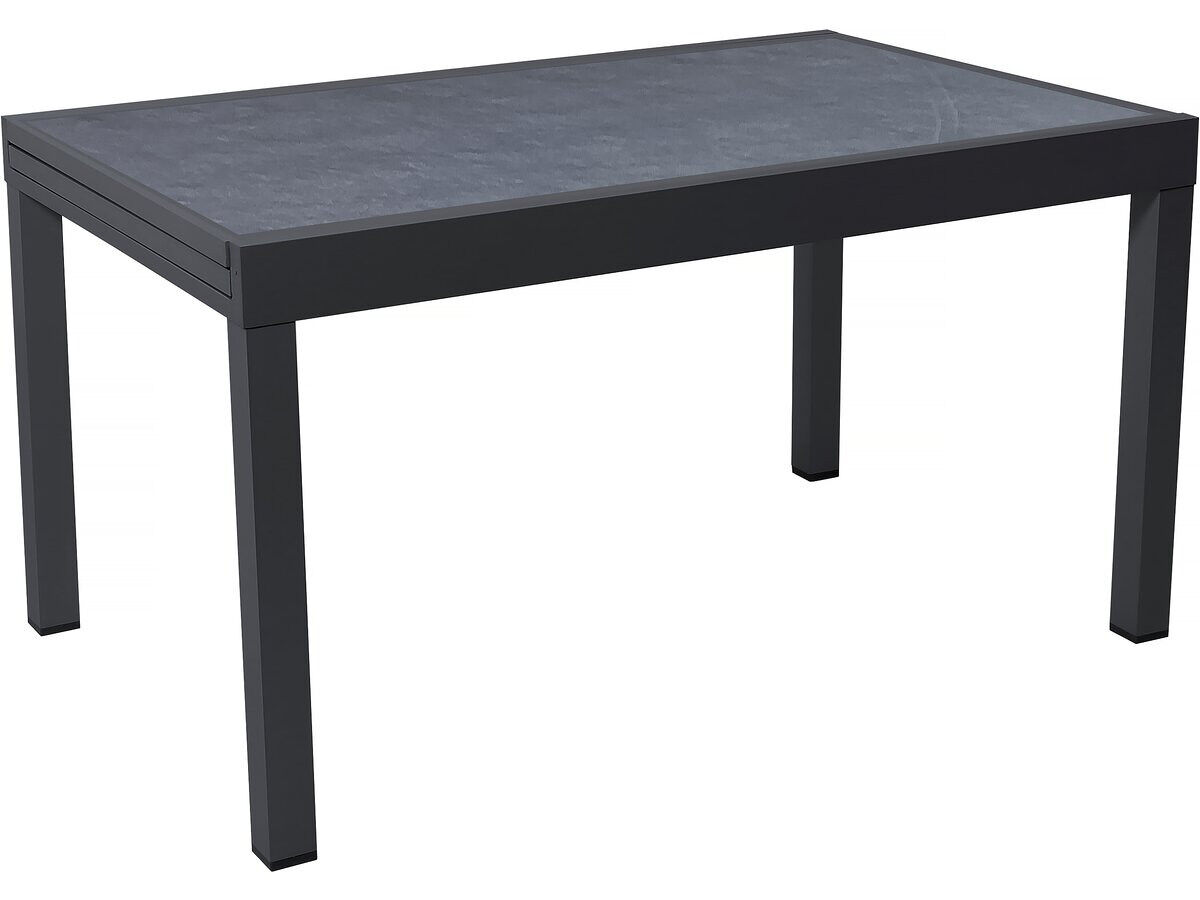 Mesa de jardim extensível em alumínio  - 140/280 x 90 x 76 cm - noir
