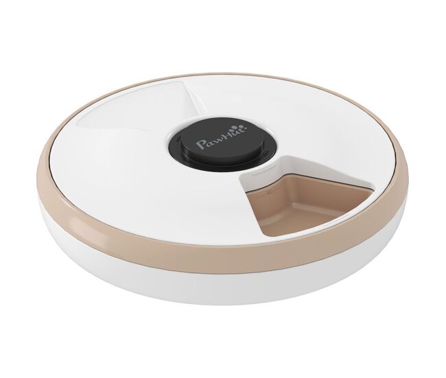 Pawhut alimentador automático para gatos e cães dispensador de comida com temporizador programável pacote de gelo 6 bandejas ecrã led funciona com
