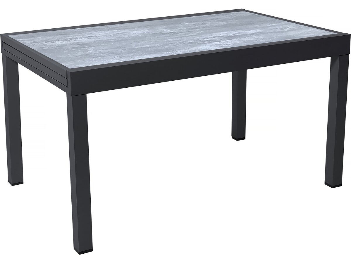 Mesa de jardim extensível em alumínio <> - 140/280 x 90 x 76 cm - cinzento
