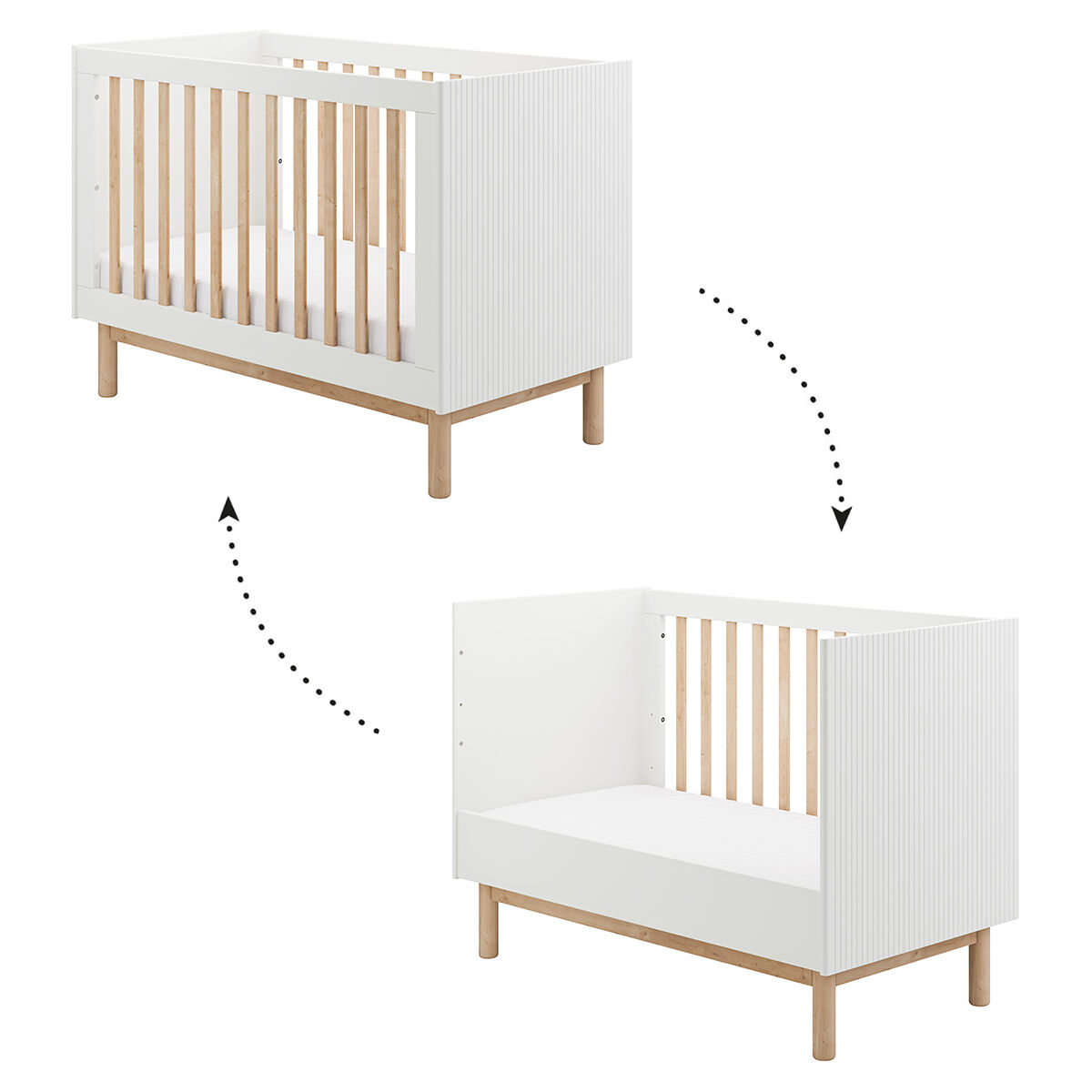 Berço evolutivo 60x120 Pinio Miloo