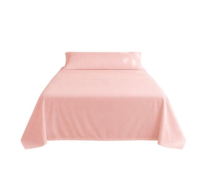 Jogo de lençóis rosa cama de 180cm 144 fios donegal collections