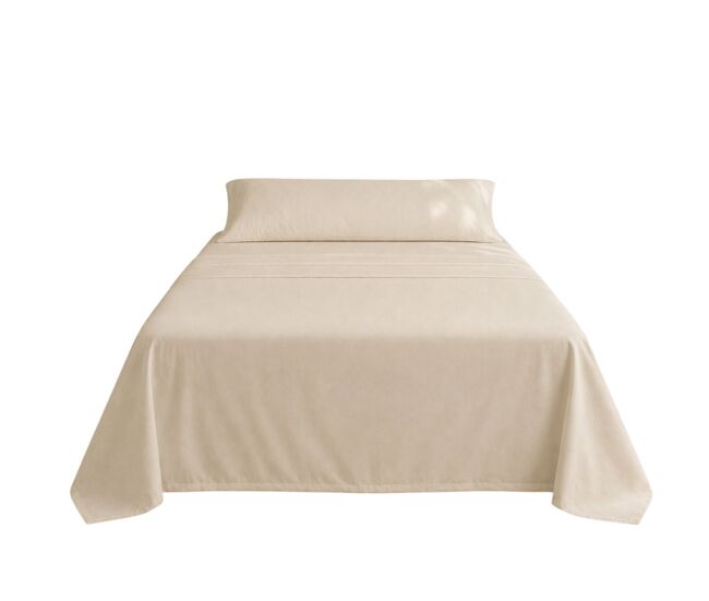 Jogo de lençóis bege cama de 105cm 144 fios donegal collections