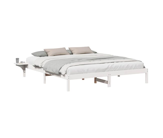 Estrutura de cama de casal simple - branco 180 x 200 cm