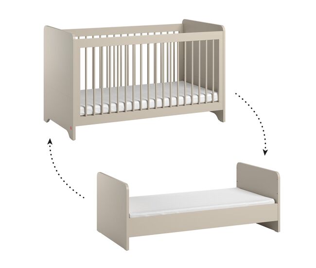 Berço evolutivo 70x140 vox ova bege