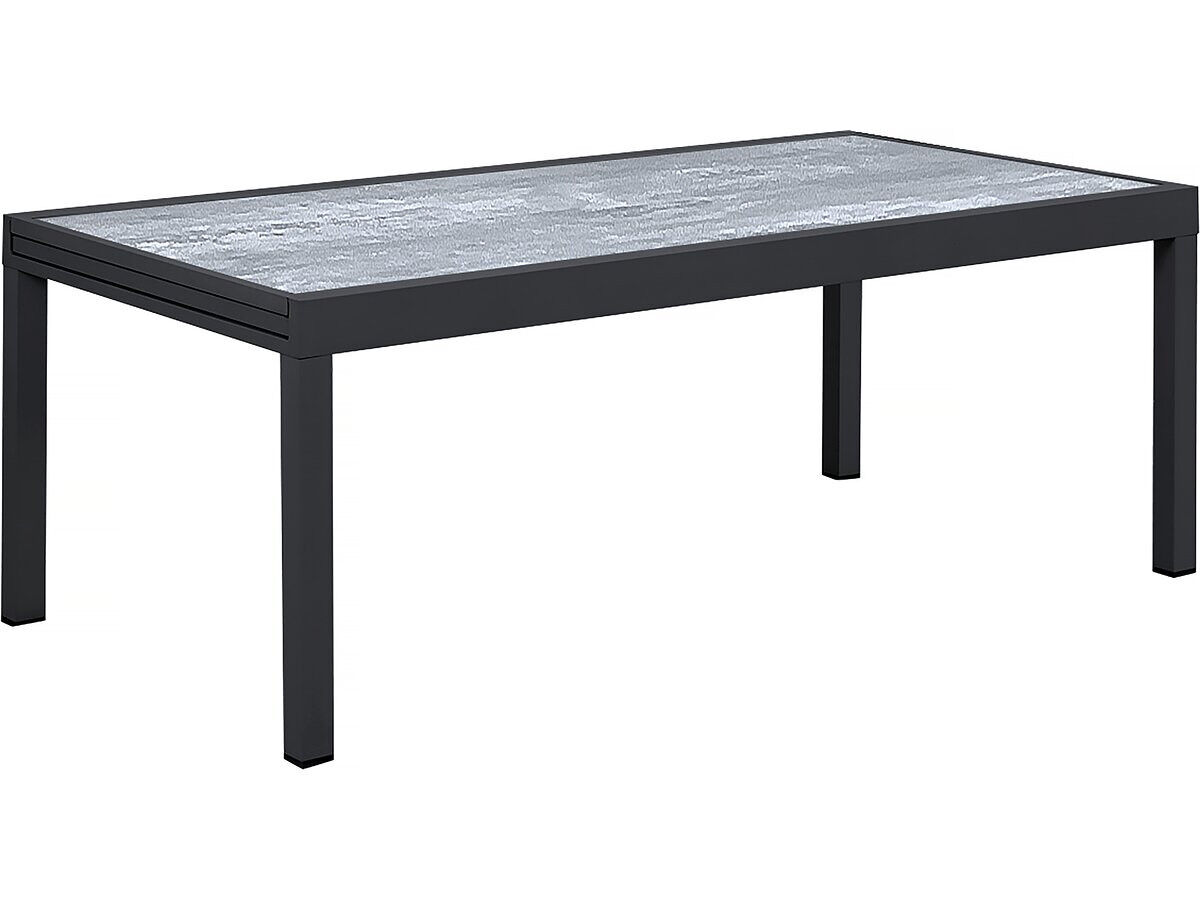 Mesa de jardim extensível em alumínio <> - 200/320 x 105 x 76 cm - cinzento