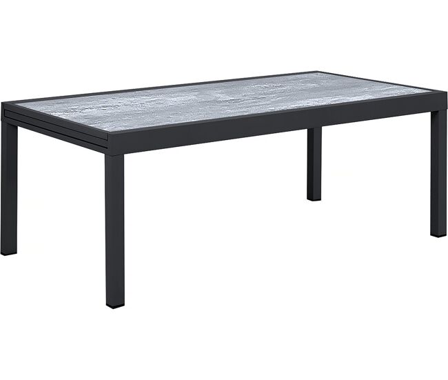 Mesa de jardim extensível em alumínio <> - 200/320 x 105 x 76 cm - cinzento