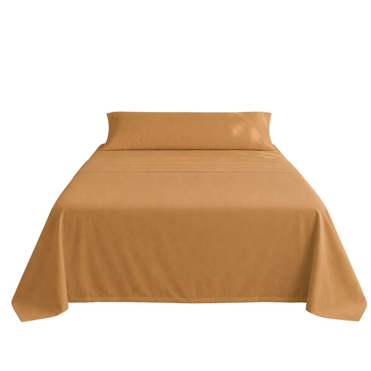 Jogo de lençóis ocre cama de 150cm 144 fios donegal collections