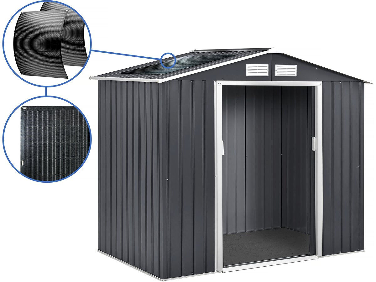 Coberturo de jardim em metal -  - 4,07 m² com painéis solares