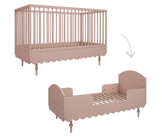 Berço evolutivo 70x140 wood luck babushka rosa
