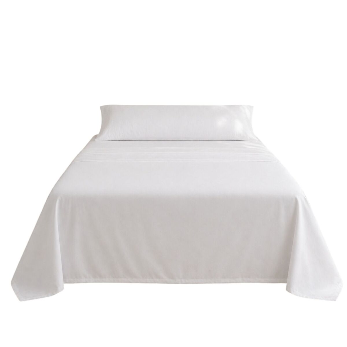 Jogo de lençóis branco cama de 150cm 144 fios donegal collections