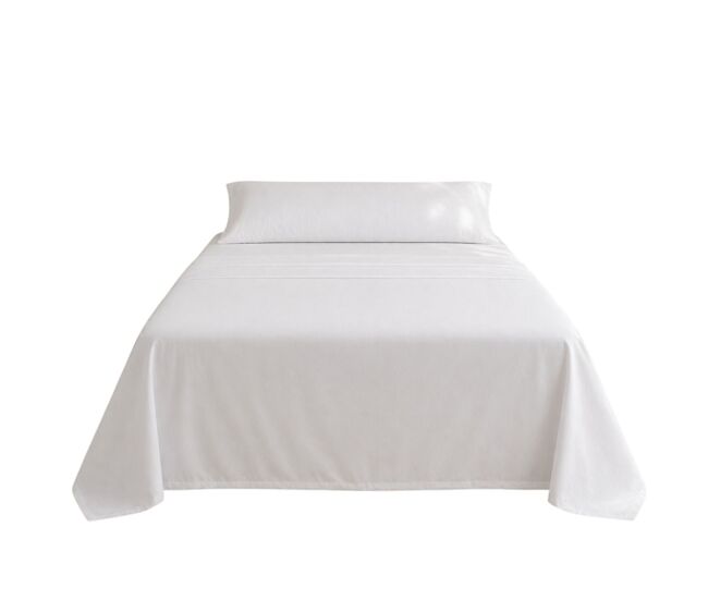 Jogo de lençóis branco cama de 180cm 144 fios donegal collections