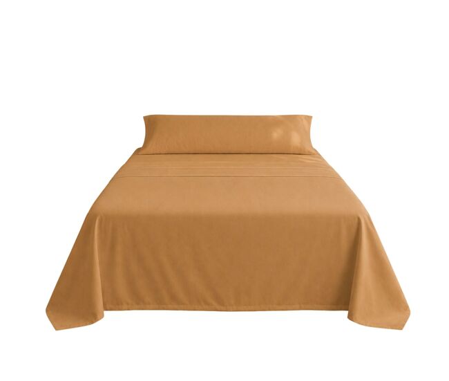 Jogo de lençóis ocre cama de 105cm 144 fios donegal collections