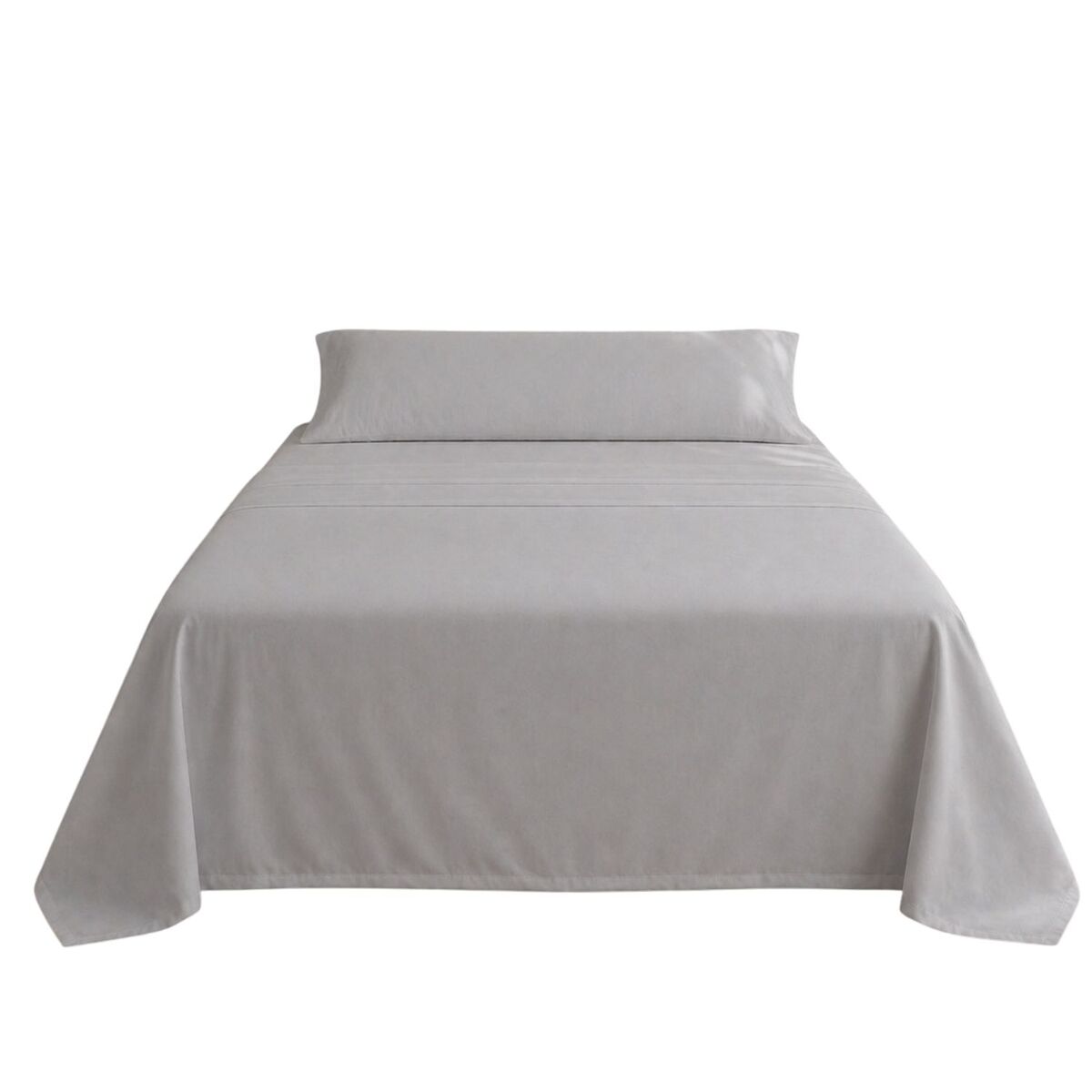 Jogo de lençóis cinza claro cama de 135cm 144 fios donegal collections