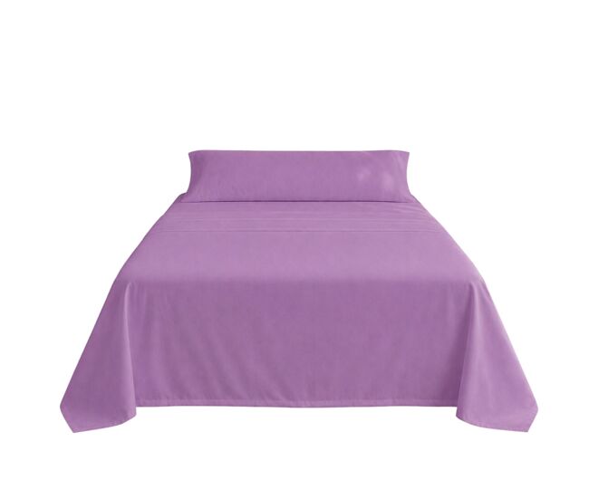 Jogo de lençóis lilás cama de 150cm 144 fios donegal collections
