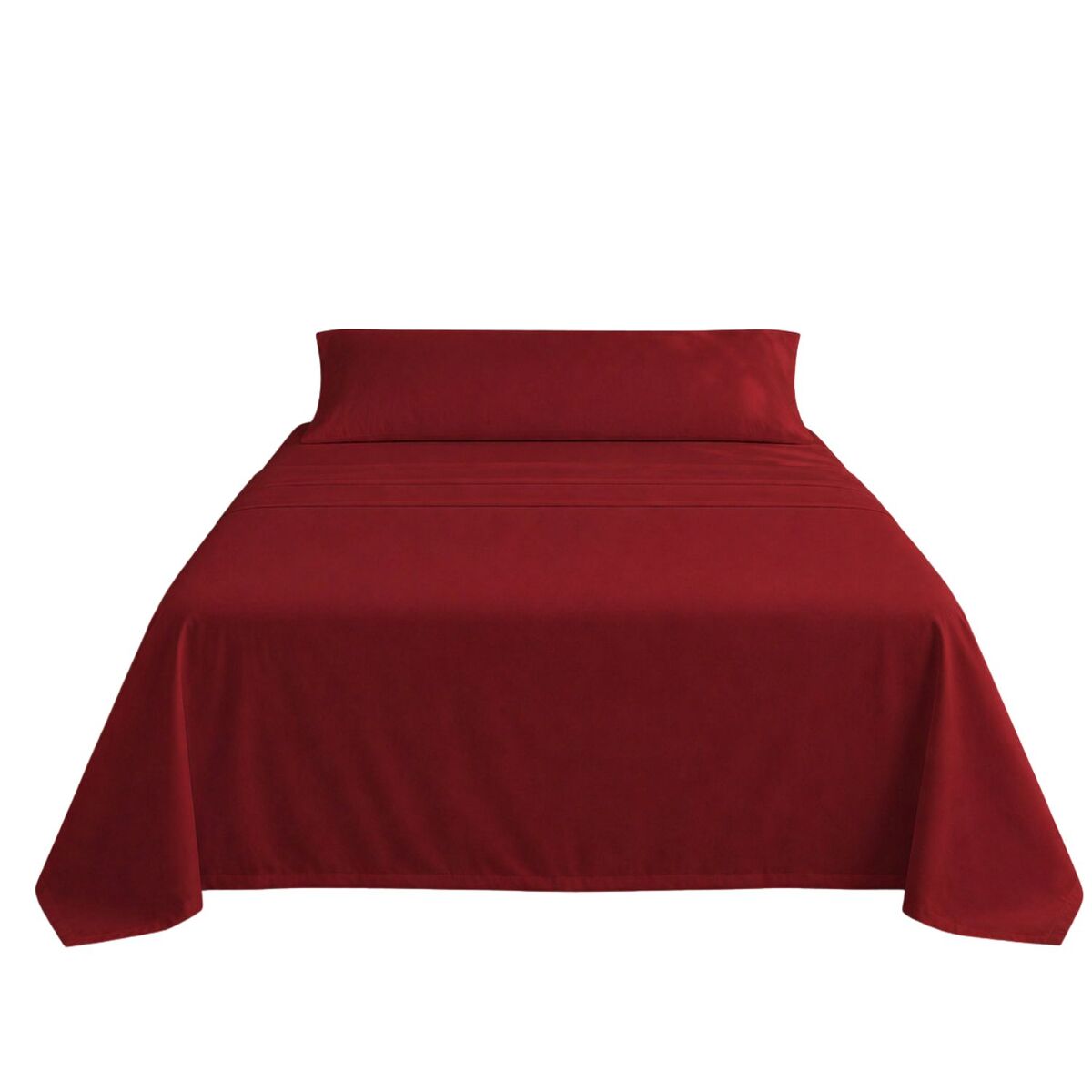 Jogo de lençóis bordô cama de 150cm 144 fios donegal collections
