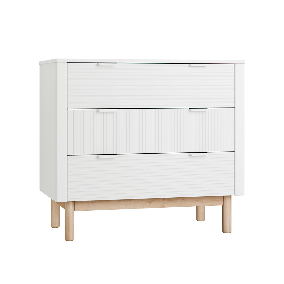 Cómoda de 3 gavetas pinio miloo blanc