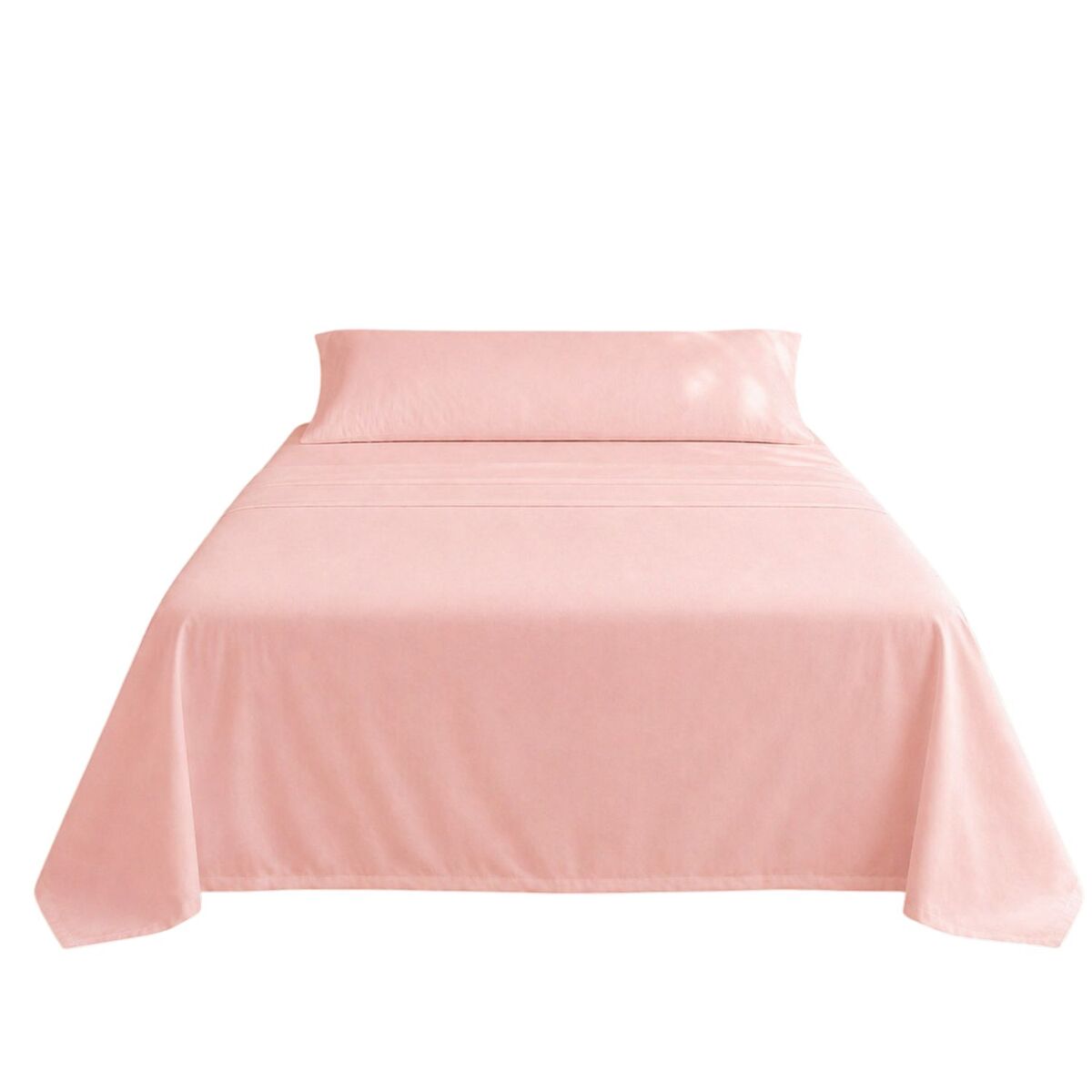 Jogo de lençóis rosa cama de 150cm 144 fios donegal collections