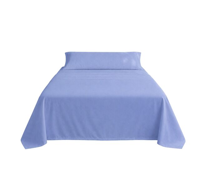 Jogo de lençóis azul cama de 150cm 144 fios donegal collections