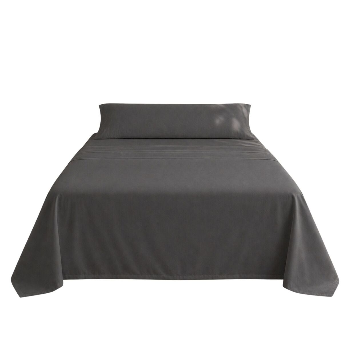 Jogo de lençóis cinza scuro cama de 150cm 144 fios donegal collections