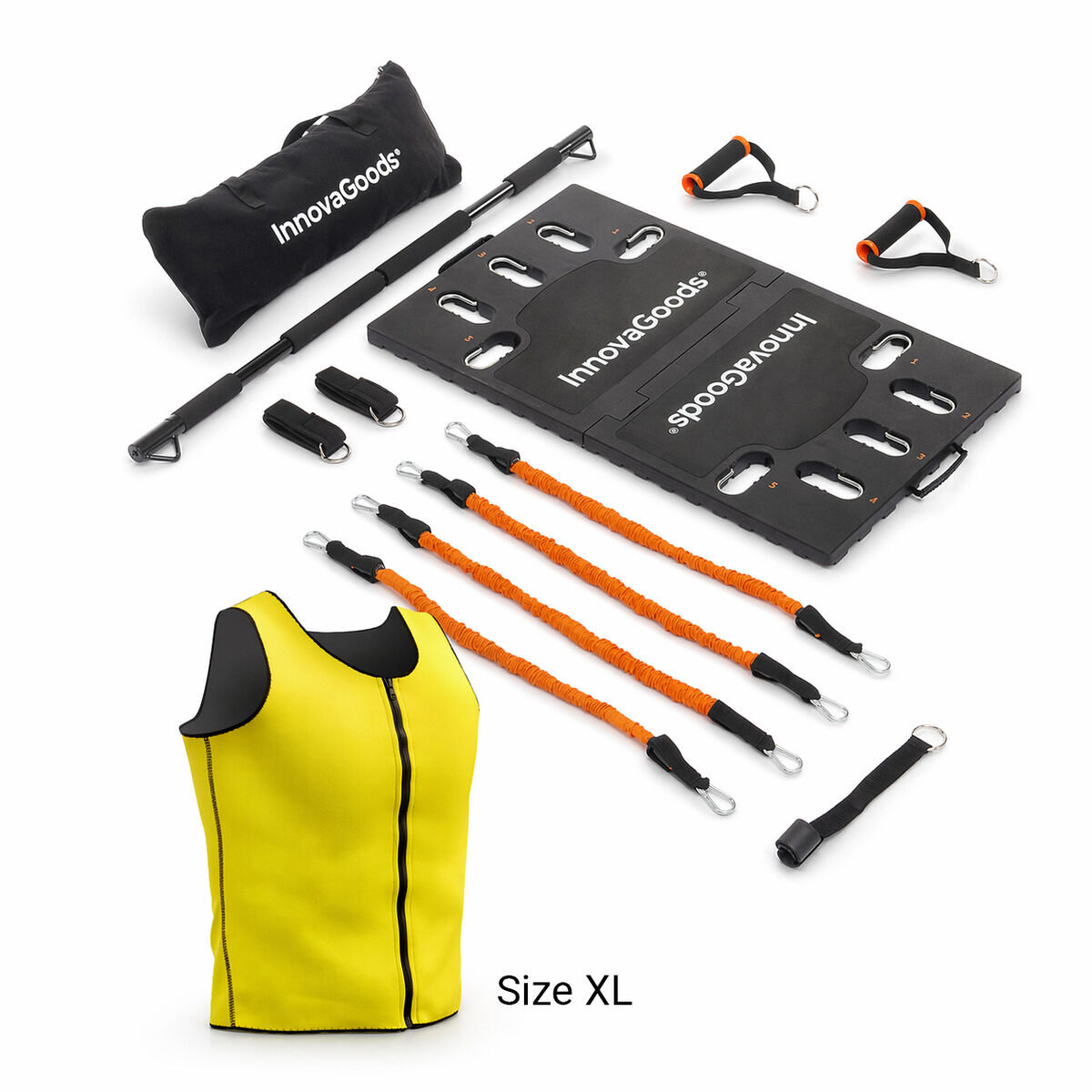 Pack treino portátil e colete desportivo sauna innovagoods