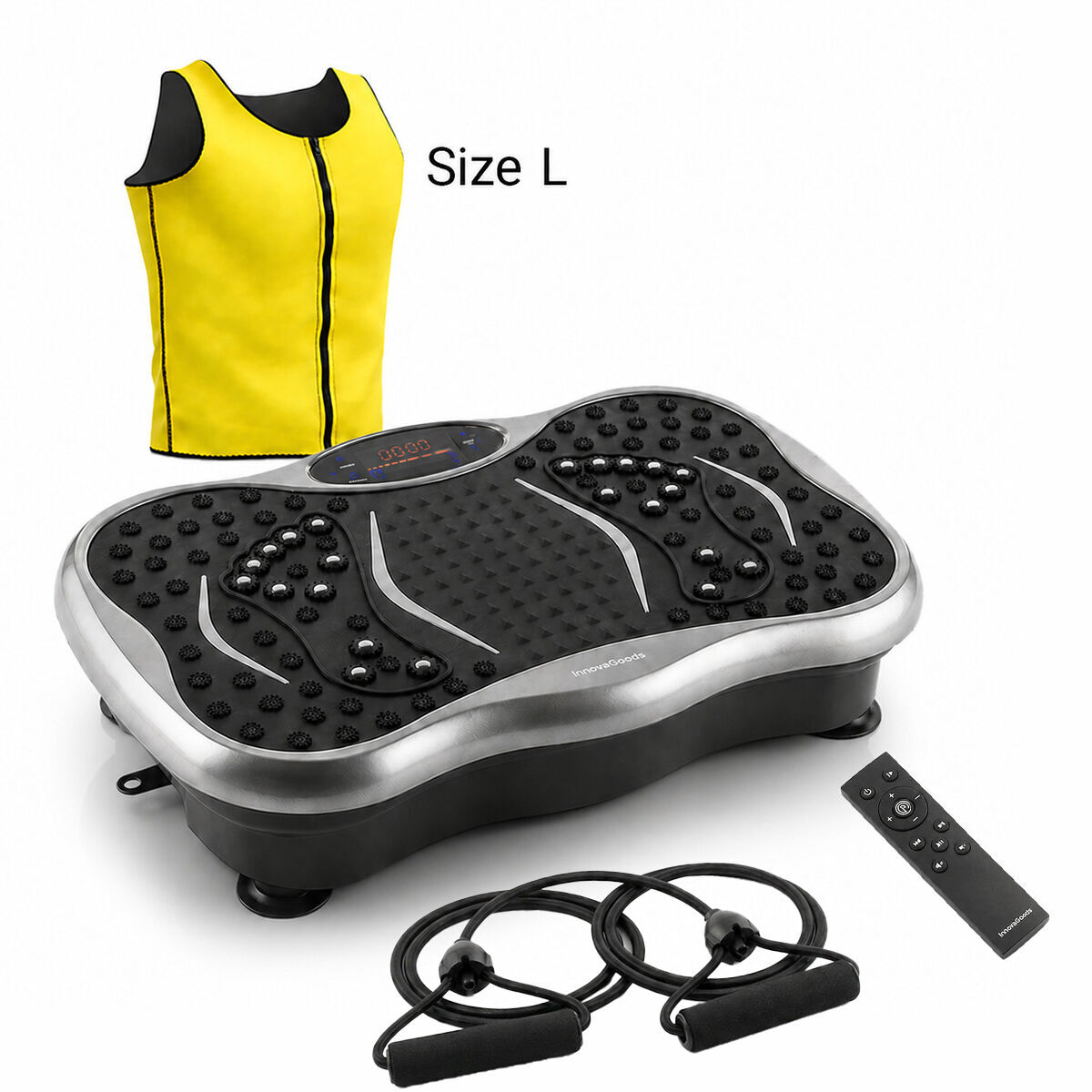 Pack plataforma vibratória fitness e colete sauna innovagoods